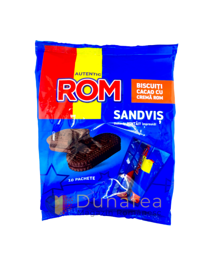 Rom Sandvis Biscuiti Cacao cu Crema Rom 360g