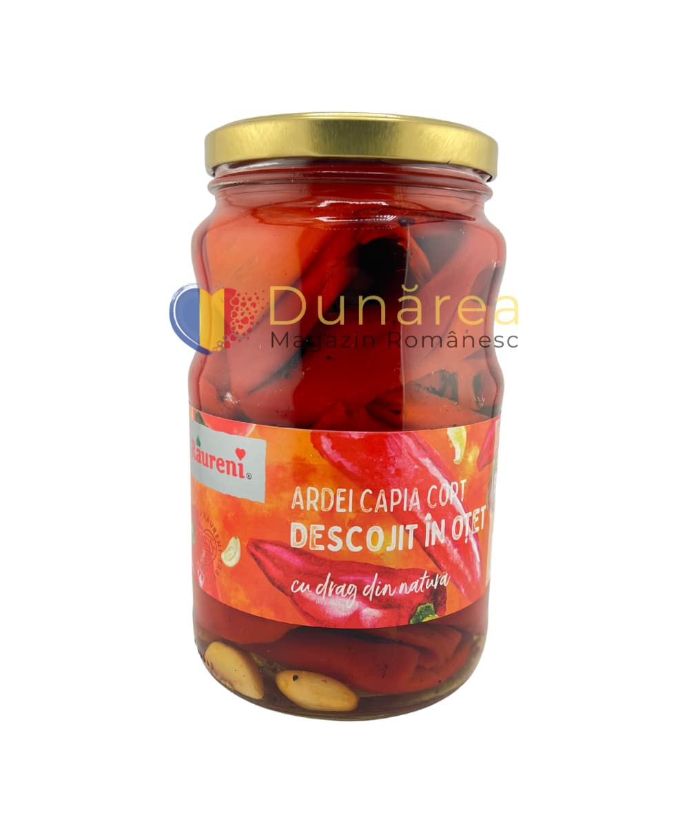 Raureni Ardei Capia Copt Descojit In Otet 900g